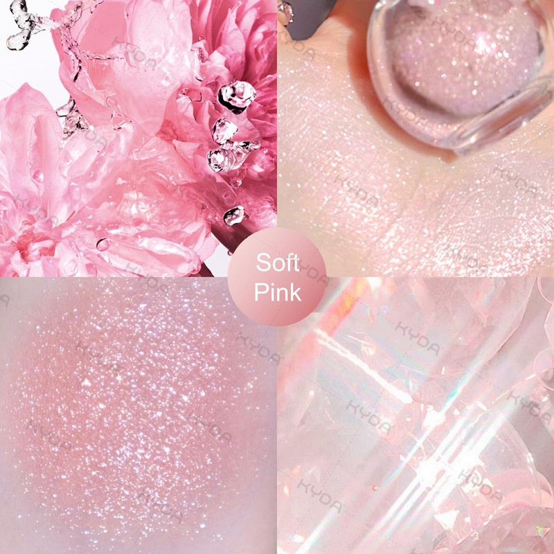 KYDA Highlighter Powder Spray, High Gloss Glitter Spray, Shimmer Sparkling
