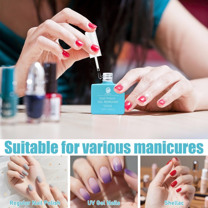 Quick Gel Nail Polish Remover, Easy Remove Gel Polish in