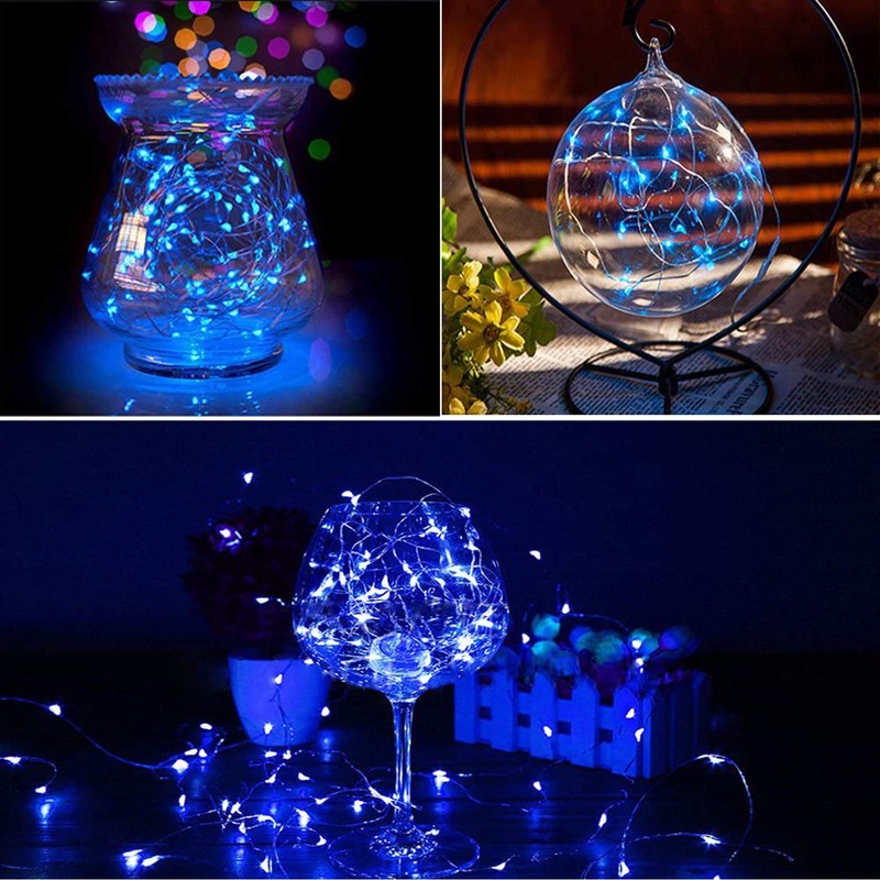 RUICHEN Silver Wire 33 Ft 100 LED USB Fairy String