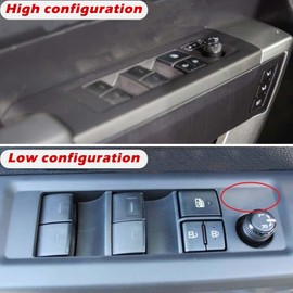 LLKUANG Car Window Glass Lift Button Panel Cover Trim Compatible with Toyot@ Tundra/Sequoia 2022 2023,ABS Car Door Glass Lift Switch Frame Accessories-4PCS (Low Configuration, Carbon Fiber Grain)