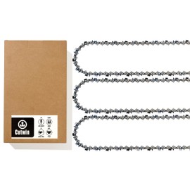 Cutwin 3 Pack 18 Inch Chainsaw Chain .325" Pitch .050" Gauge 72 Drive Links, UL Approved Replacement Low-Kickback Chainsaw Blade Fits 440 445 SP33G-72 H30-72 581643672, M72 H72 95TXL072G, CS-400, 4600