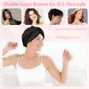 Amgkonp Adjustable Silk Satin Hair Bonnet for Sleeping, Double Layer