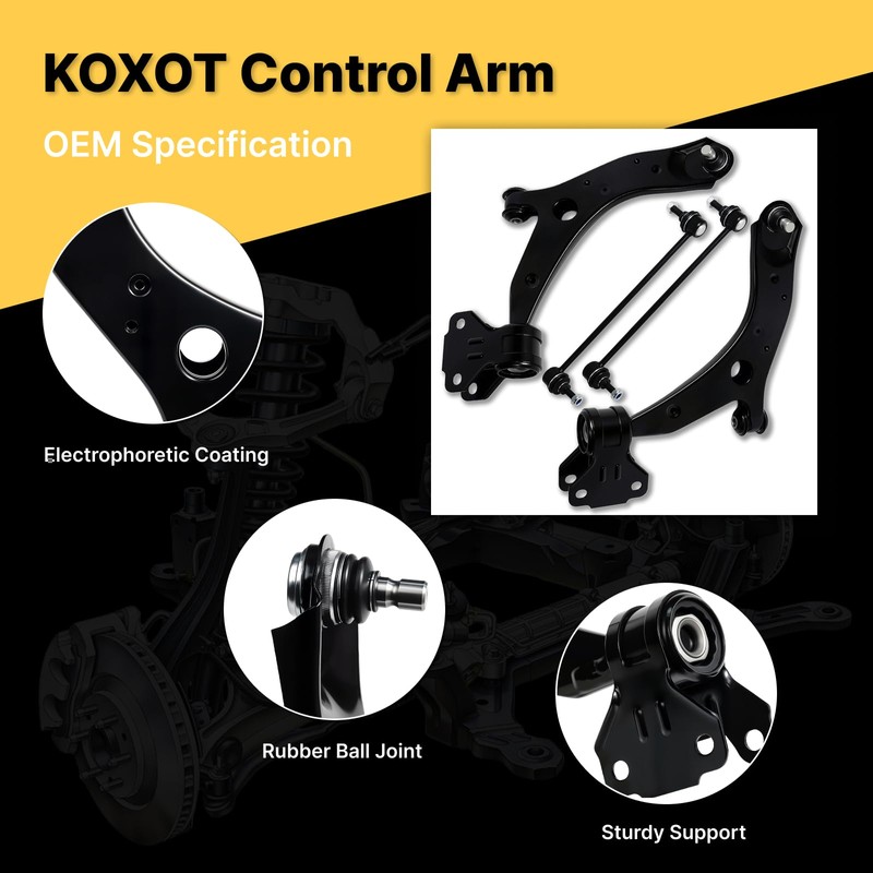 K621270 K621271 K750554 4Pcs Front Lower Control Arm Stabilizer/Sway Bar