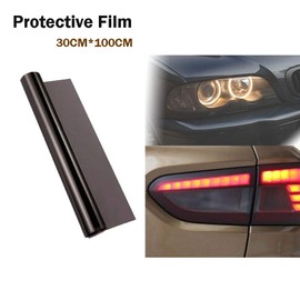 Riloer Car Light Film, Tinted Vinyl Film for Headlights, Taillights, Rear Fog Light, Clear Black, 30 x 100 cm