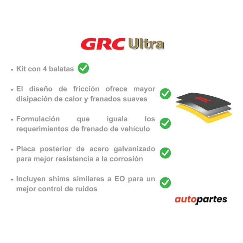 Balata Ceramica Delantera Para Toyota Gr Supra 2021-2022