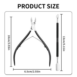 Nagelhautschneider, Nagelhautzange, Profi-Schere, Nagelhautschere, Nagelhautschieber, Nagelhautentferner, Pusher, Stahl, Trimmer, Nagelknipser, Nagelknipser, Nagelhautentferner, für Nagelkunst