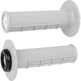 MP+ ODI Half Waffle 2.1 Lock-on ATV/PWC Grips (125mm) Pro Soft White- Thumb Throttle - USA Made