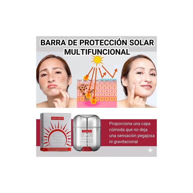 2 Piezas Protector Solar En Barra Bio Sun Stick Spf50+