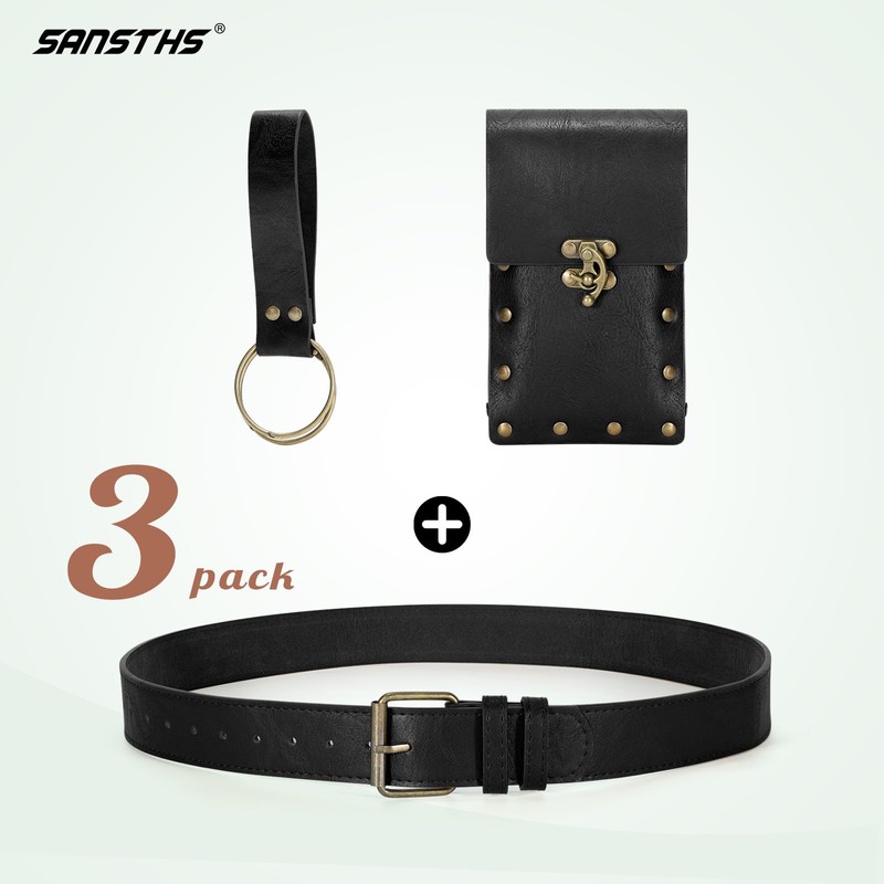 SANSTHS Renaissance Pouch - Medieval Festival or Pirate/Viking Belt Bag