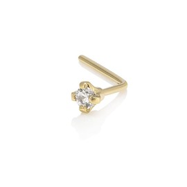 Mia Gioielli - Nose jewellery, nose studs piercing 18ct gold with Cubic Zirconia 1.60, hypoallergenic, F-05305-0G07
