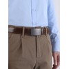 Acewin Men's Leather Belt, Automatic Work Belt, Adjustable, Width 35