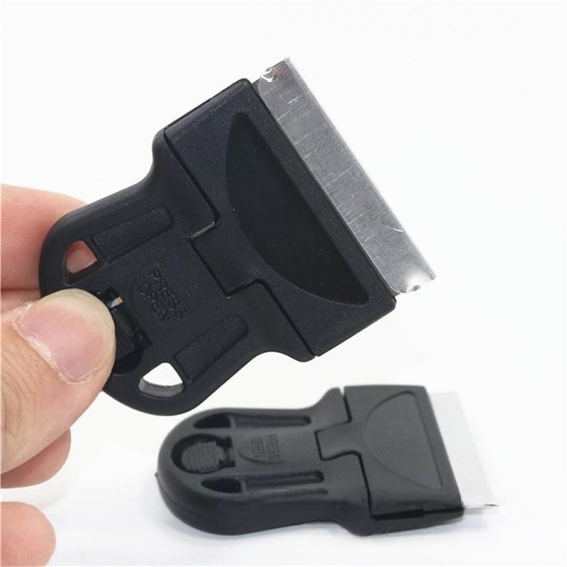 EYAKEG Mini Plastic Razor Blade Scraper Tool，Plastic Scraper，Cleaning Scraper Tool，Glass