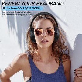 Replacement Headband Strap Compatible with Bose QuietComfort 45 QC45 QC35 QC35II (Light Gray)