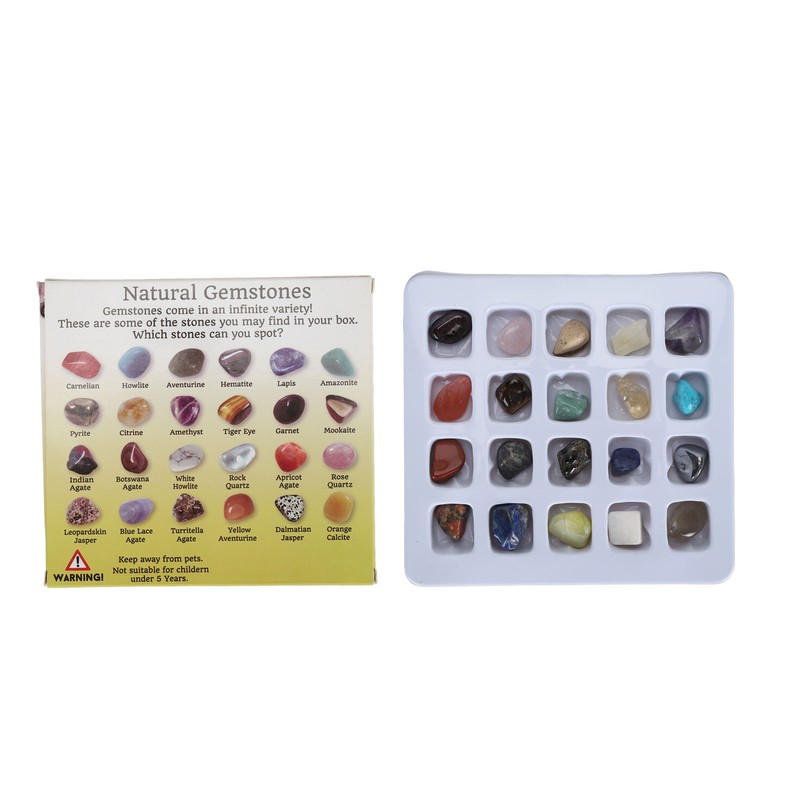 20pcs Rock Stone Colletction Kit for Boys Girls Exquisite Science