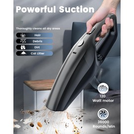 SERVOMASTER Handheld Vacuum Cordless, Car Vacuums Powerful with Rechargeable Battery, Portable Hand Held Vacuum Cordless with Washable HEPA Filter, Mini Vacuums Kit for Men and Women