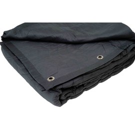 Mytee Products Small Black Sound Dampening Blanket with Grommets - 48" x 48" - Moving Blanket with Sound Absorption - Cotton/Polyester Woven (Machine Washable)