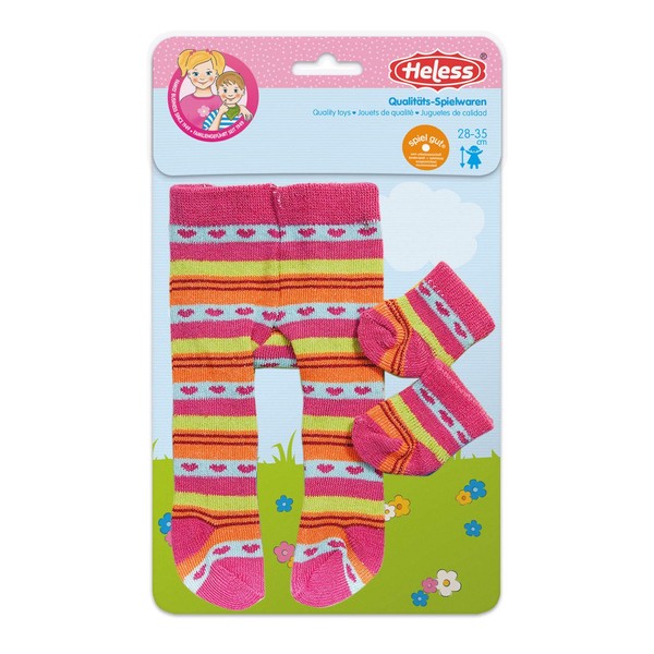 Heless 760 - Tights with Socks for Dolls, Various Colours