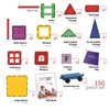Playmags 150-Piece Magnetic Tiles Building Set – 3D Magnet Building