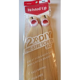 Outre X-Pression Braid Hair Outre 100% Kanekalon Twisted Up DIY Prestretched 50" #Gold