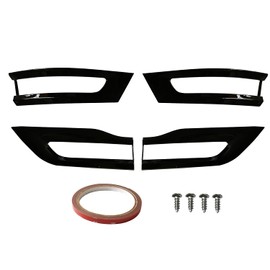 KYYET Compatible with 2014-2021 Jeep Grand Cherokee Tail Light Trim Bezel Kit Cover Gloss Black