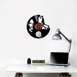 Large Clock The Best Basketball Player All Time Vinyl Record Wall Decoration