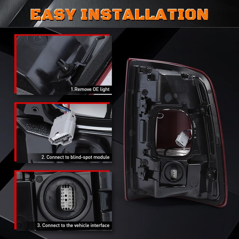 FICOLPO LED Tail Lights for Ram 1500 - Tail Lights