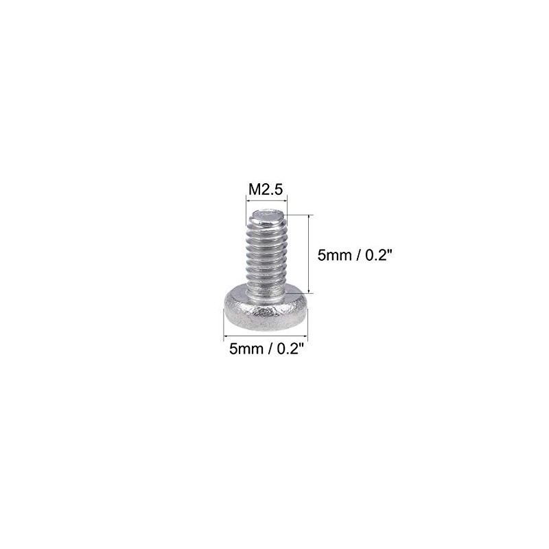 sourcing map Machine Screws Phillips Head Screws M2.5 x 5