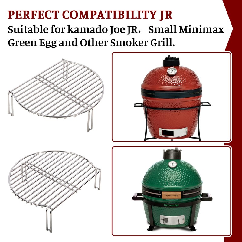 Grill Expander Rack for Kamado Joe JR，stainless Steel Stack Rack