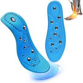 SGQTGIMU Magnetische Einlegesohlen zum Abnehmen 29cm Akupressur Einlegesohlen, 1 Paar Magnet Einlegesohlen Einlegesohlen original für Männer Und Frauen (41-46)