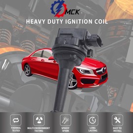MCK 5x Ignition Coil Pack And Platinum Spark Plug Compatible With Volvo C70 S60 S70 S80 V70 XC70 XC90 V70 2.3 2.4 2.0 2.5 2.8 2.9 L5 UF-341 UF341 521652 IC471 9125601 9125601-6 5C1320 7092 BKR6EGP