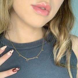 Mimi Dainty Gold Necklace for Women Perfect 18k Gold Plated Stainless Steel Jewelry Birthday Christmas Gifts for Women