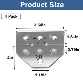 ZLY 4 Pack Boat Trailer Top Angle Swivel Top Angle Bracket,Bunk Brackets Boat Trailer Parts & Accessories for Boat Pontoon Trailer