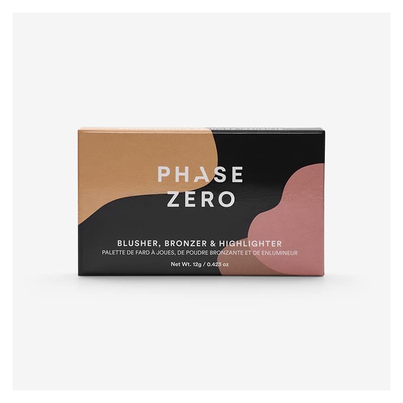 Phase Zero Makeup Multi-Tasking 3-In-1"Cotton Candy" Blusher,"Hidden Agenda" Bronzer +"Shifting