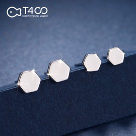 T400 925 Sterling Silver Small Black Nut Stud Earrings Screw Back Birthday Gift for Men women(2 pairs)