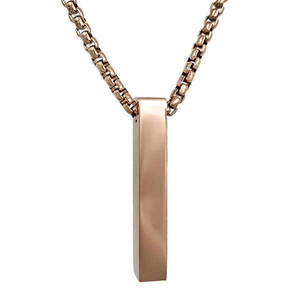 RUGGED steel - Stylish Stainless Steel Men's Necklace with Solid