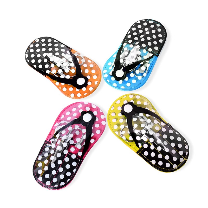 Spove Polka Dot Flip Flop Design Manicure Sets Spa Party
