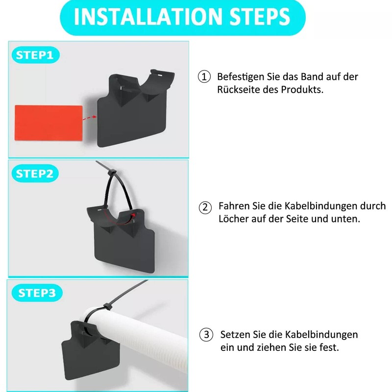 Hose Holder Pool, 2 x 30 mm - 37 mm