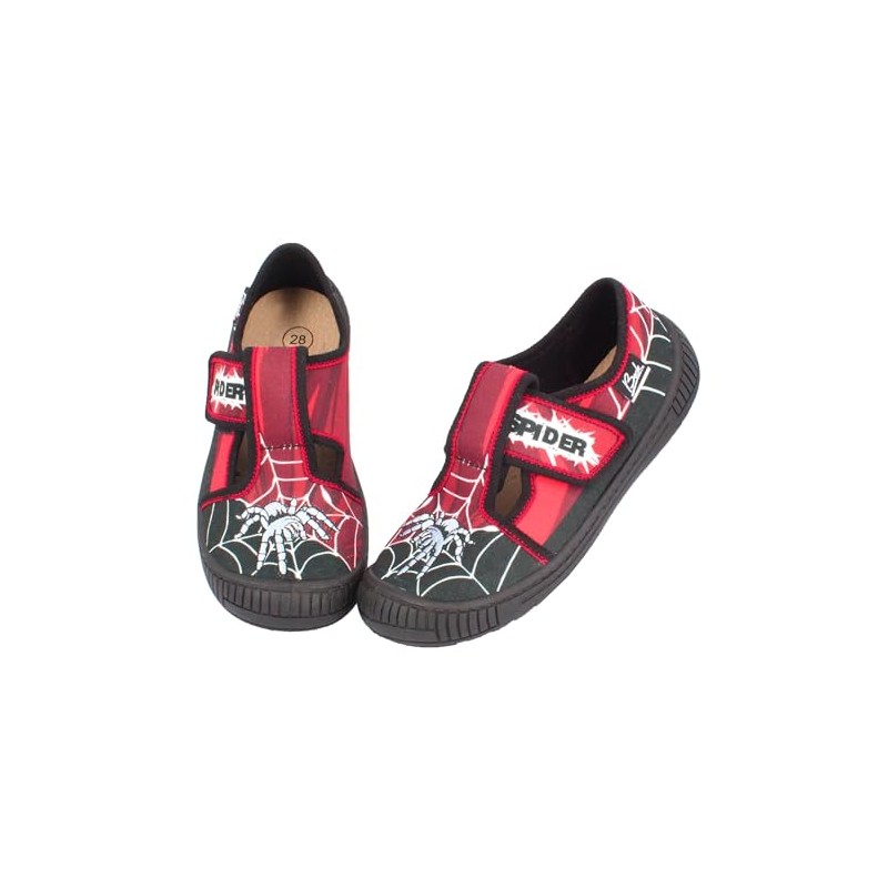 Beck Boys Spider Slippers, black
