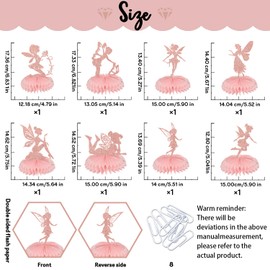8 Pcs Fairy Honeycomb Centerpieces - Fairy Centerpieces for Tables - Fairy Birthday Party Decorations