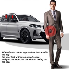 Lcd Screen Key Fob Keyless Entry Zinc Alloy Keyless Entry Into The Car Automatic Lifting Window Function Anti Key Loss Change Key Car Display Lcd Screen Key Fob (Black)