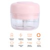 100ML Pink Garlic Grater USB Charging Electric Garlic Crusher Pressing