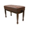 FILISITE Adjustable Height Piano Bench with Storage, Solid Wood Duet