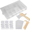 Embroidery Floss Organizer Box Milk White Cross Stitch Plastic Bobbins