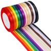 ihaspoko 10 mm Polyester Satin Ribbon, 12 Colours Decoration Gift