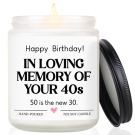 50th Birthday Gifts for Her Him, 50th Birthday Decorations for Women Men, Happy 1975 50 Years Old Birthdays Gift for Friend Sister Mom Dad Wife Husband, Fifty Fabulous Bday Candles