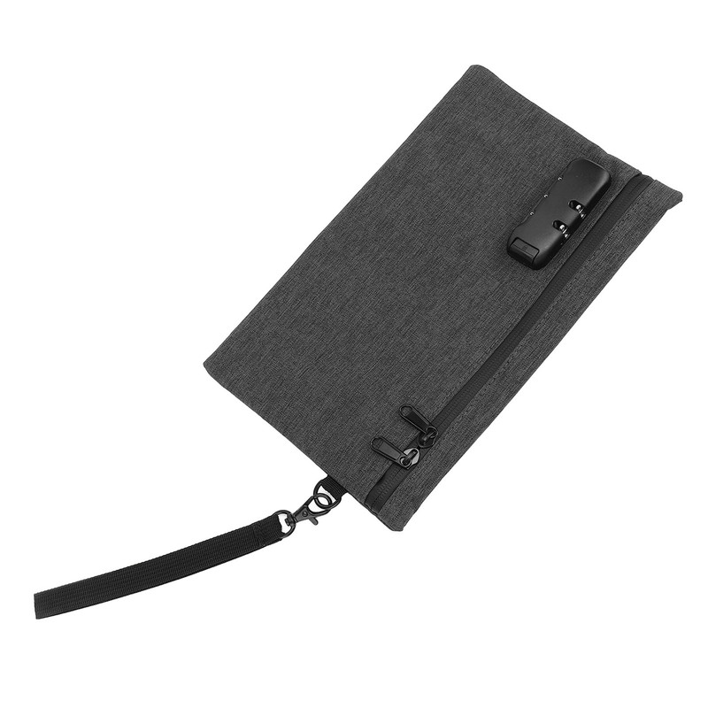 Activated Carbon Smell Proof Bag with Combination Lock Gray Smell