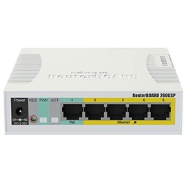 Mikrotik Routerboard 260gsp 5-port Gigabit Smart Switch With Sfp Cage, Swos, Plastic Case, Psu, Poe-out