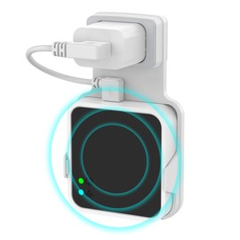 HomeMount Outlet Wall Mount for Blink Sync Module 2, Space Saving and Easy Move Mount Bracket Holder for Blink Indoor Outdoor Security Cameras with Short Cable, No Messy Wires or Screw (White)