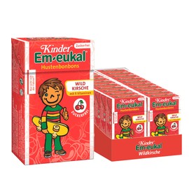 Kinder Em-eukal Cough Drops Wild Cherry, Minis Sugar Free with 5 Vitamins, Bulk Pack, 20 x 40 g