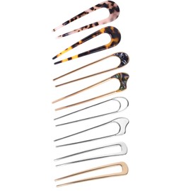 EXIPSAT Set of 8 hair clips, U-shaped hair clips, hairpins, various styles, headdress for women